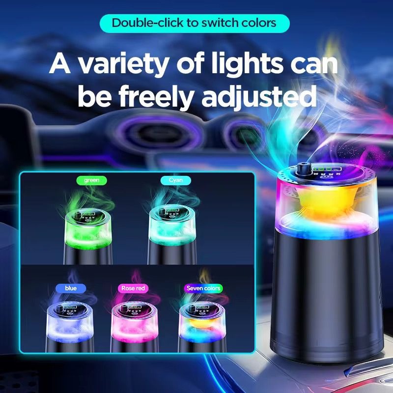 Smart Car Air Freshener with RGB Cloud-Mist